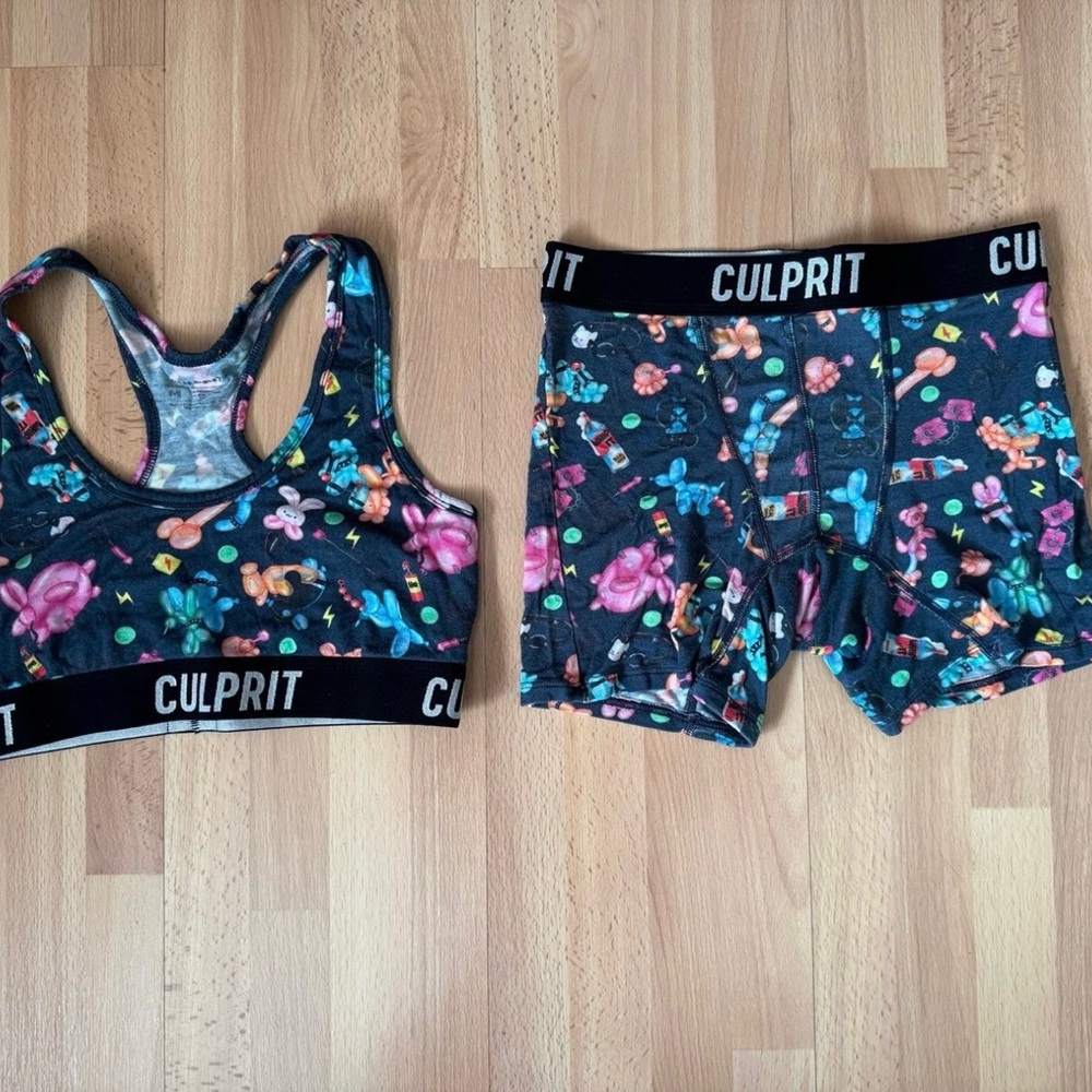 Bundle of Culprit Lady Boxer (Small) and Sports Bra (Medium)